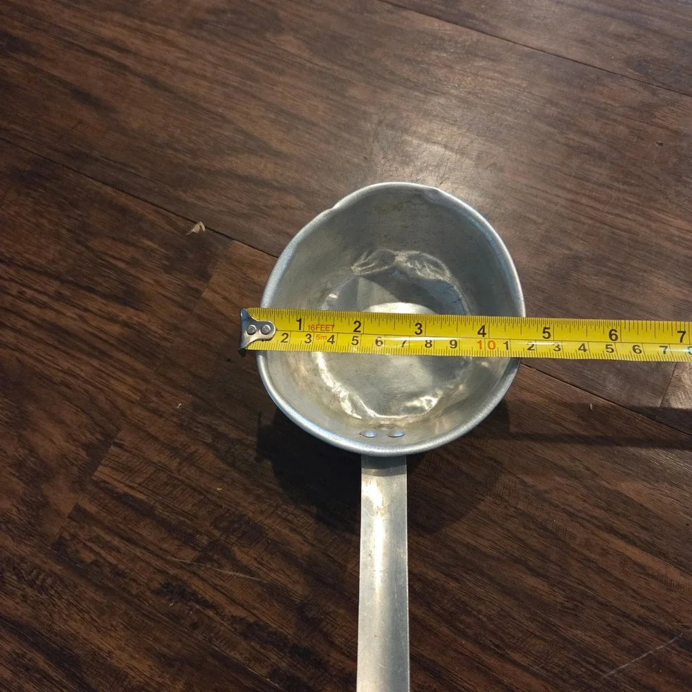 Vintage Aluminum Long Handle Dipper Ladle Primitive Farmhouse Kitchen Tool